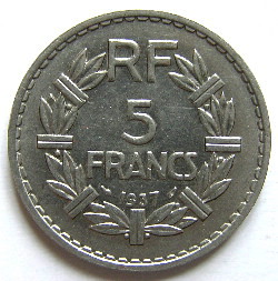 Monnaies de la 3ième République, la Marianne de Lavrillier