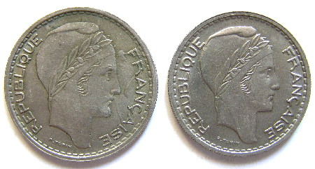 Monnaies de la 4ième République, la type de Turin