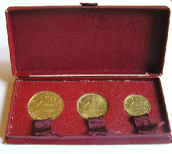 Monnaies de la 4ième République, boite d'essais du concours de 1950