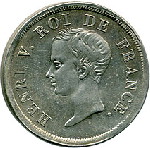 Monnaies d'Henri V compte de Chambord