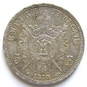 Monnaies à l'effigie de Napoléon III